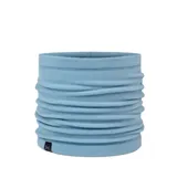 Cuello térmico de polar Buff, color celeste, diseñado para brindar protección contra el frío en actividades al aire libre.