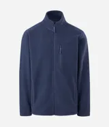 Buzo de hombre confeccionado en tejido fleece con felpa, de corte recto y cuello alto. Cuenta con cierre frontal completo, bolsillos laterales y un bolsillo adicional con cierre en el pecho.
