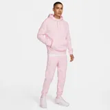 Hoodie Nike modelo Sportswear Club Fleece de color rosado, con capucha ajustable con cordón, bolsillo tipo canguro frontal y el logo de la marca bordado en el pecho.