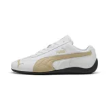 Championes Puma Speedcat LTH, color blanco con detalles en beige y suela negra.