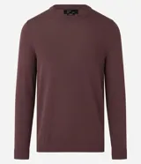 Suéter masculino de cuello redondo y manga larga, confeccionado en tejido de punto liso. Presenta un diseño básico y versátil, ideal para uso diario.