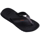Ojotas Havaianas Track Plus, color azul con tiras grises.