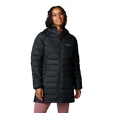 Campera tipo parka acolchada de color negro con tecnología termorreflectante Omni-Heat y tratamiento repelente Omni-Shield. Cuenta con capucha integrada, cierre frontal completo, bolsillos laterales con cremallera y puños elásticos.