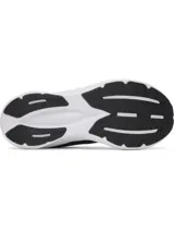 Championes de running Under Armour modelo Assert 11, color negro con suela blanca. Presentan parte superior de malla transpirable con revestimientos de cuero y logo lateral en contraste.