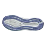 Championes de running Salomon Aero Blaze 4, color blanco con detalles en lila y verde menta. Incorporan parte superior de malla técnica transpirable, entresuela acolchada optiFOAM² y suela de gran tracción.