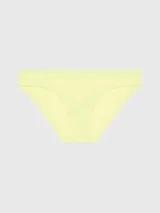 Bombacha bikini verde claro, de corte clásico y cobertura trasera moderada.