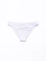 Vedetina de corte clásico, color blanco, confeccionada en tejido sin costuras (seamless).