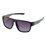 Lentes de sol MDQ modelo Kumu, con armazón negro mate y patillas en color verde, con cristales oscuros degradados.