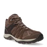 Botas de trekking Merrell modelo Accentor 3 Mid para hombre, de color marrón, con diseño de caña media, confeccionadas en gamuza y malla transpirable, con suela dentada y cordones.