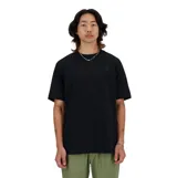 Remera de algodón color negro, de corte holgado y manga corta, con logo de la marca bordado en el pecho.
