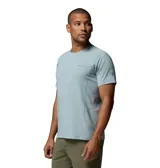 Remera de manga corta técnica Columbia Diamond Peak, color celeste, con tecnologías de enfriamiento y protección solar.