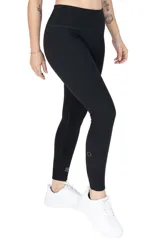 Calza legging Everlast de tiro alto, color negro, de ajuste ceñido al cuerpo con detalle de estampa reflectiva en la pantorrilla.