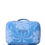 Neceser Rip Curl F-Light Ultimate Beauty Case celeste con estampado de flores blancas.