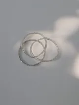 Pulsera elástica de cuentas de 2mm en oro laminado 14 Kilates (Goldfilled).