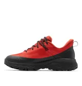 Championes de senderismo Columbia Tellurix Titanium, color rojo con detalles en negro. Confeccionados con malla técnica impermeable y transpirable OutDry™, sistema Navic Fit™ para sujeción, mediasuela Techlite+™ para estabilidad y suela Vibram® con tracción avanzada.