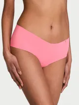 Bombacha tipo cheeky sin costuras de microfibra color rosado, con diseño de tiro bajo y acabado invisible bajo la ropa.