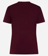 Blusa básica color mostaza, con escote redondo y manga corta.