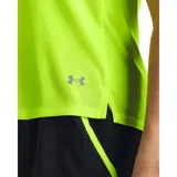 Remera deportiva Under Armour Launch Shortsleeve color amarillo flúor, de corte clásico, mangas cortas y logo estampado en el pecho.