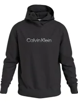 Buzo con capucha Calvin Klein color negro, con mangas largas, puños y dobladillo de canalé, y logo de la marca estampado en el pecho con efecto degradado.