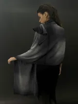 Chaleco tejido fino y suave 100% en lana Merino teñida con técnica Tie Dye.