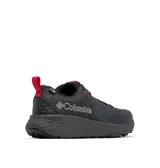 Calzado de senderismo impermeable Columbia modelo Konos Trs Outdry para hombre, en color gris oscuro con detalles en rojo. Cuenta con empeine de malla técnica y suela con tecnología Omni-Max.