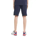 Short Puma de hombre color gris melange, de corte recto, con cintura elástica ajustable con cordón y logo estampado en la pierna izquierda.