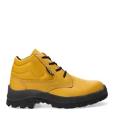 Botas de trabajo Worker Ador color amarillo con puntera composite y suela negra de poliuretano bidensidad. Confeccionadas en cuero curtido al cromo y contrafuerte resinado termo conformado.
