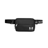 Riñonera Under Armour Loudon negra con logo blanco estampado en el frente y correa ajustable con el nombre de la marca.