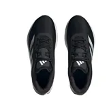 Championes Adidas Duramo SL, color negro con detalles plateados, ideales para running.