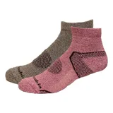 Pack de dos pares de medias tobilleras Columbia, una en color gris y otra en color rosado, con diseño de tejido reforzado en talón y puntera.