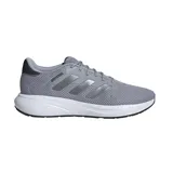 Championes de running adidas Response Runner, color gris con detalles metálicos en los laterales. Presentan una parte superior de malla transpirable, entresuela blanca amortiguada y suela de goma negra.