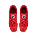 Championes Puma Easy Rider Vintage, color rojo con detalles en blanco y suela marrón.