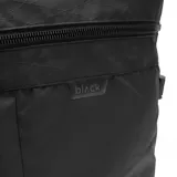 Mochila urbana de diseño minimalista, color negro, con compartimento principal amplio, cierre superior y bolsillo frontal. Incluye manija superior reforzada y correas laterales ajustables.