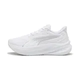 Championes de running Puma MaxStride Lite, color blanco con detalles plateados y suela de plataforma con tecnología Pumalite.