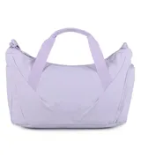Bolso deportivo tipo duffel de la marca Jansport, color bordó, con doble asa de mano y correa ajustable para hombro. Cuenta con cierre principal, bolsillo frontal con cierre y logo de la marca aplicado.