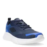Championes deportivos Umbro Haisei, color azul marino con detalles en azul y blanco.