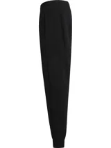 Pantalón de jogging negro de algodón, modal y poliéster, con cintura elástica, bolsillos laterales, tobillos con punto canalé y logo de Calvin Klein en la cadera.