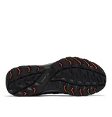 Championes de trekking Columbia modelo Crestwood Waterproof, color azul oscuro con detalles en naranja. Presentan una construcción impermeable con tecnología Omni-Tech, entresuela TechLite para amortiguación y suela Omni-Grip para tracción en diversos terrenos.