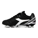 Championes de fútbol Diadora Tifosi Md, color negro con detalles en blanco.