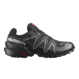 Championes de trail running Salomon Speedcross 6 Gore-Tex edición limitada 20 Years, color negro con detalles plateados y rojos. Cuenta con suela Contagrip, tecnología Gore-Tex impermeable y sistema de ajuste rápido Quicklace.