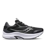 Championes Saucony Axon 2 para hombre, color negro con detalles en gris y logo plateado.