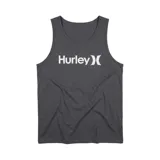 Musculosa negra con el logo de Hurley estampado en blanco en el pecho.