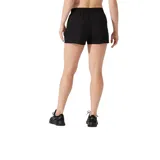 Short deportivo Asics de mujer, color negro con logo reflectivo en la pierna.