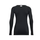 Remera deportiva de manga larga Under Armour, modelo Coldgear, con ajuste al cuerpo y cuello redondo. Presenta el logo de la marca estampado en el pecho y detalles de marca en el interior del cuello.