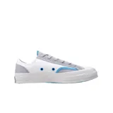 Championes Converse Chuck 70 Overlays, color blanco con detalles en gris y celeste.