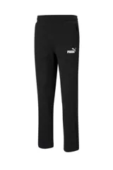 Pantalón deportivo Puma para hombre, modelo recto color azul marino, con cintura elástica y logo blanco de la marca estampado en el muslo izquierdo.