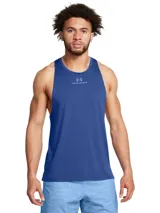 Musculosa deportiva Under Armour Vanish Energy para hombre, color azul con logo de la marca en el pecho.