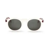 Lentes de sol Mr Boho modelo Jordaan, color blanco con detalles en marrón.