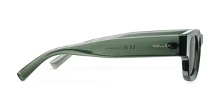 Gafas de sol redondas con montura verde oscuro y lentes verdes polarizadas con protección UV400.