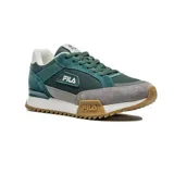 Championes Fila Retro Blazer para hombre, color verde y gris, con suela marrón.